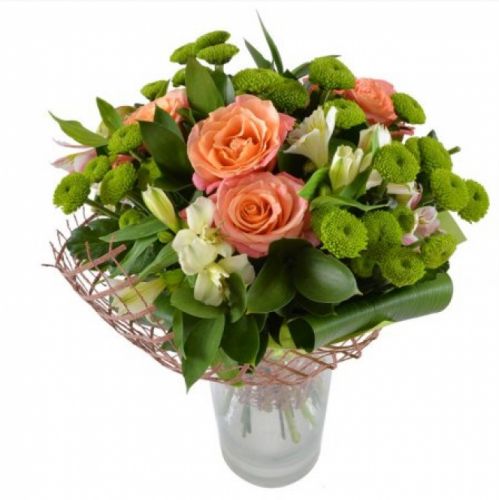 "Медеа"- букет из роз, хризантем и альстромерий с доставкой в Севастополь